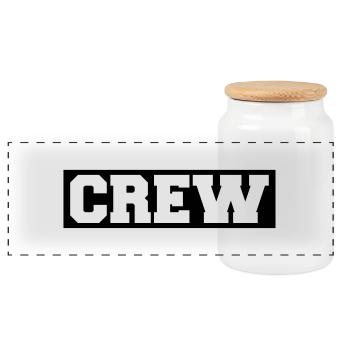 Crew - Boîte à biscuits avec couvercle en bois - blanc - Devant