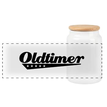 oldtimer___f1 - Panorama Keksdose mit Holzdeckel - Weiß - Vorne