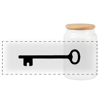 cle clef 2901 - Boîte à biscuits avec couvercle en bois - blanc - Devant