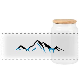 berge_002 - Boîte à biscuits avec couvercle en bois - blanc - Devant