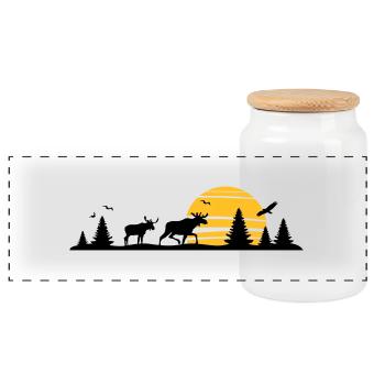 Landschaft - Schweden, Norwegen - Panorama Keksdose mit Holzdeckel - Weiß - Vorne