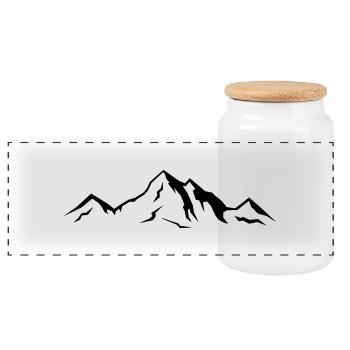 berge_01 - Boîte à biscuits avec couvercle en bois - blanc - Devant