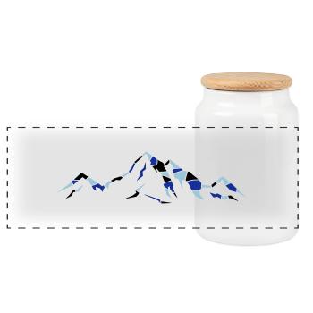 berge_02 - Boîte à biscuits avec couvercle en bois - blanc - Devant