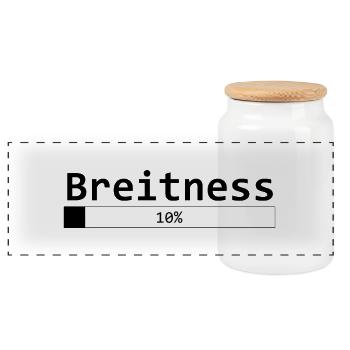 Breitness 10 - Panorama Keksdose mit Holzdeckel - Weiß - Vorne