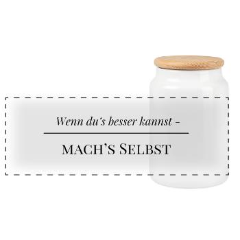Wenn du s besser kannst - Panorama Keksdose mit Holzdeckel - Weiß - Vorne