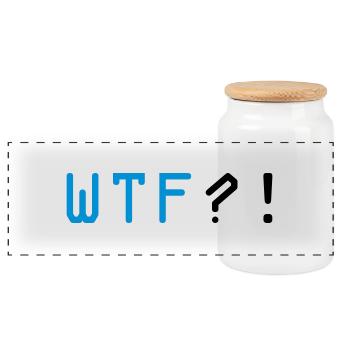 wtf - Panorama Keksdose mit Holzdeckel - Weiß - Vorne