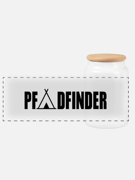 Pfadfinder - Panorama Keksdose mit Holzdeckel - Weiß