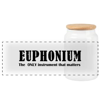 Euphonium, The ONLY instrument that matters - Panorama Keksdose mit Holzdeckel - Weiß - Vorne