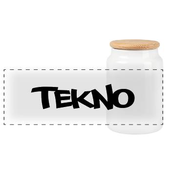 Shorts TEKNO (various colors) - Panoramic Cookie Jar with Wooden Lid - white - Front