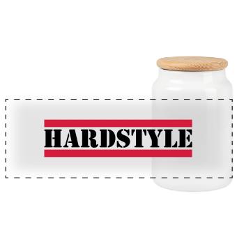 Hardstyle - Panorama Keksdose mit Holzdeckel - Weiß - Vorne