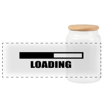 Loading - Panorama Keksdose mit Holzdeckel - Weiß - Vorne