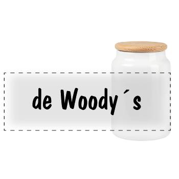 deWoodys FAN - Panorama Keksdose mit Holzdeckel - Weiß - Vorne