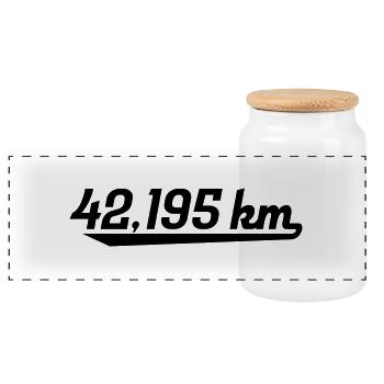 Marathon - Panorama Keksdose mit Holzdeckel - Weiß - Vorne
