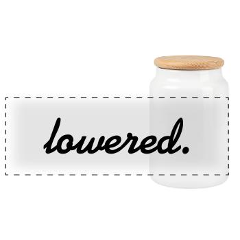 lowered. - Panorama Keksdose mit Holzdeckel - Weiß - Vorne