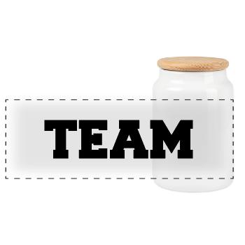 team - Panorama Keksdose mit Holzdeckel - Weiß - Vorne