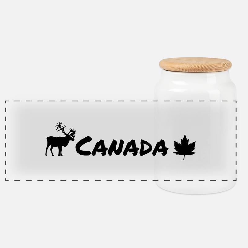Canada - Panorama Keksdose mit Holzdeckel - Weiß