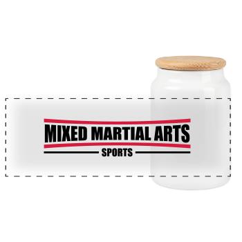 mixed_martial_arts_sports_cu2 - Panorama Keksdose mit Holzdeckel - Weiß - Vorne