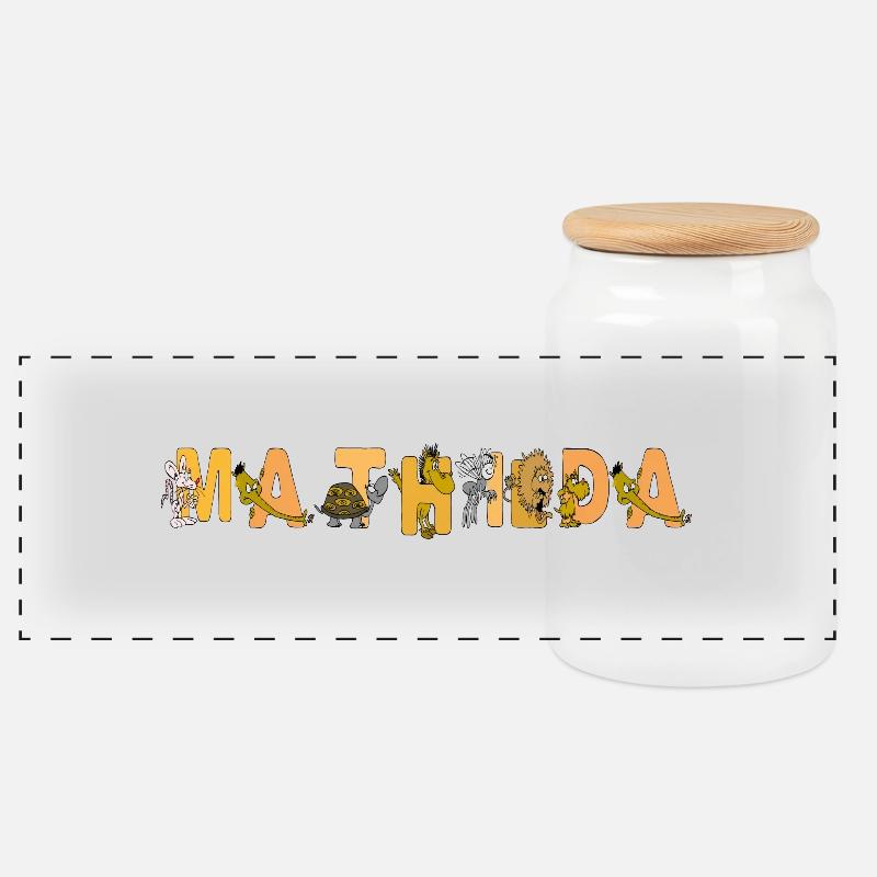 Mathilda - Panorama Keksdose mit Holzdeckel - Weiß