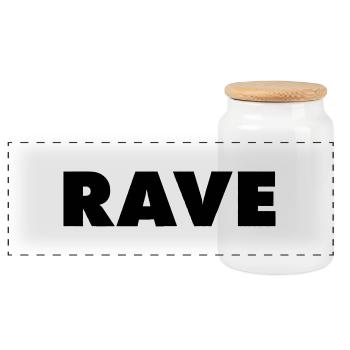 RAVE - Panorama Keksdose mit Holzdeckel - Weiß - Vorne