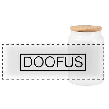 Doofus - Panorama Keksdose mit Holzdeckel - Weiß - Vorne