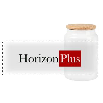 horizon plus - Boîte à biscuits avec couvercle en bois - blanc - Devant