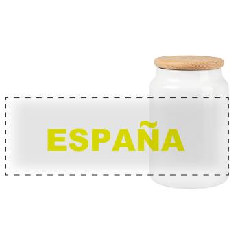 Espana - Spain - Spanien - Panorama Keksdose mit Holzdeckel - Weiß - Vorne