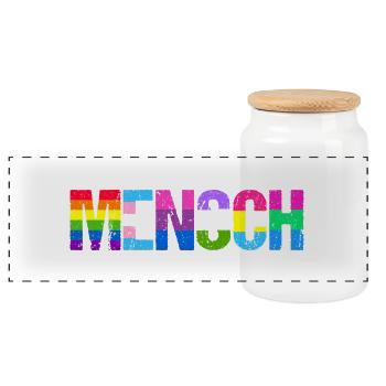 Mensch Pride Month LGBT LGBTQ - Panorama Keksdose mit Holzdeckel - Weiß - Vorne