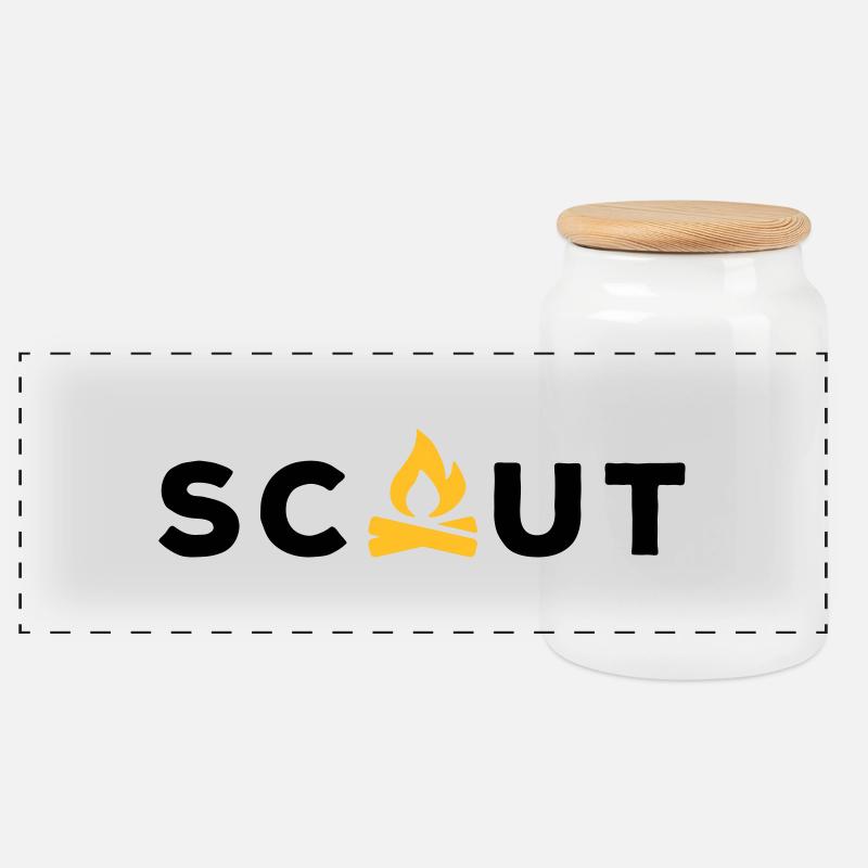 Scout - Panorama Keksdose mit Holzdeckel - Weiß