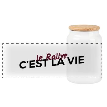 Le rallye c'est la vie - Boîte à biscuits avec couvercle en bois - blanc - Devant