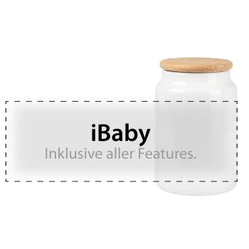 iBaby - Panoramic Cookie Jar with Wooden Lid - white - Front