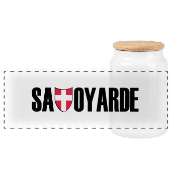 savoyarde - Boîte à biscuits avec couvercle en bois - blanc - Devant
