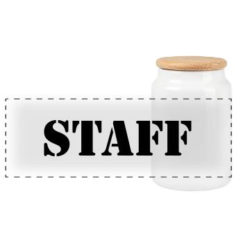 staff - Panorama Keksdose mit Holzdeckel - Weiß - Vorne