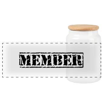 member - Panorama Keksdose mit Holzdeckel - Weiß - Vorne