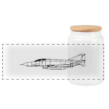 phantom_vec_1 en - Panoramic Cookie Jar with Wooden Lid - white - Front