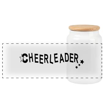 cheerleaderstar - Panorama Keksdose mit Holzdeckel - Weiß - Vorne