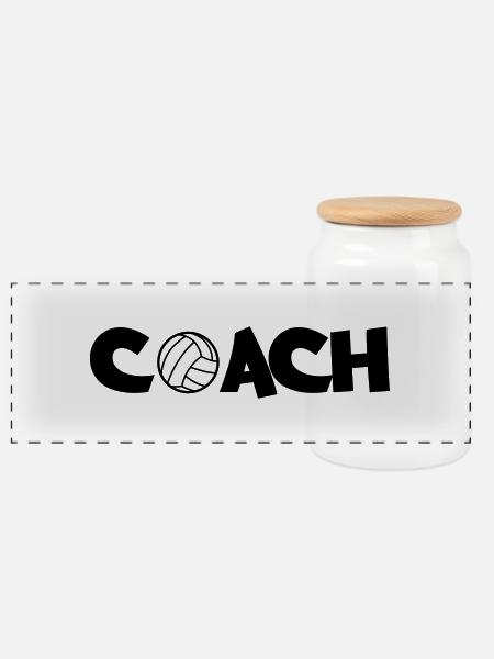 handball_coach - Boîte à biscuits avec couvercle en bois - blanc