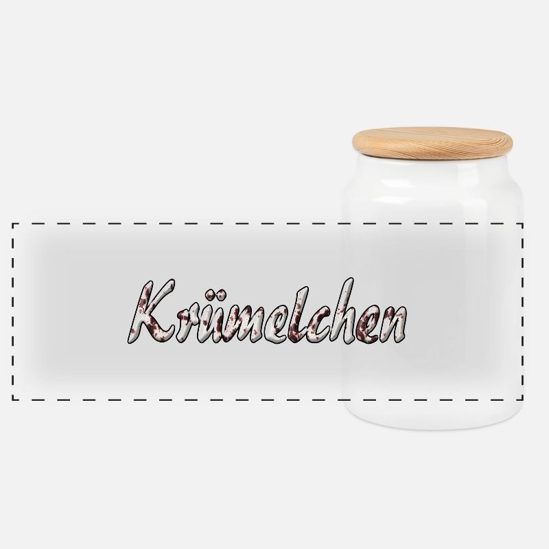 kruemelchen - Panorama Keksdose mit Holzdeckel - Weiß