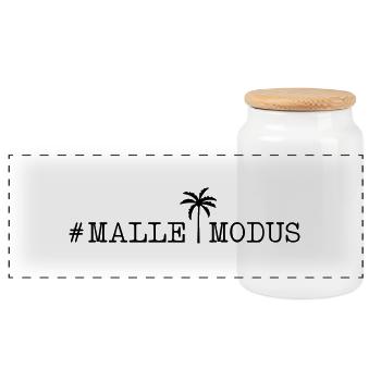 malle modus palme - Panorama Keksdose mit Holzdeckel - Weiß - Vorne