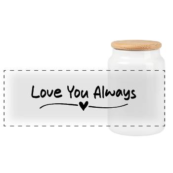 Je t’aime toujours - Boîte à biscuits avec couvercle en bois - blanc - Devant