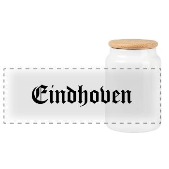 Eindhoven - Boîte à biscuits avec couvercle en bois - blanc - Devant