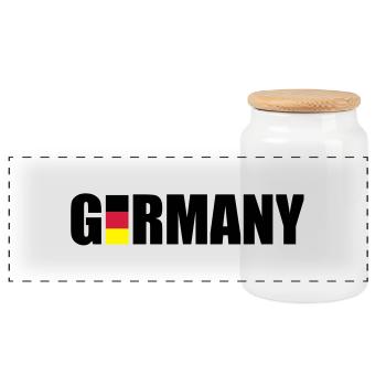 germany_f3 - Boîte à biscuits avec couvercle en bois - blanc - Devant
