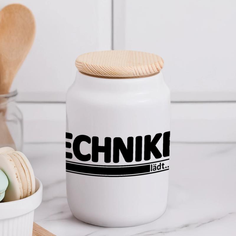 Techniker // Technikerin // Wird Techniker // lädt Panorama Keksdose mit Holzdeckel