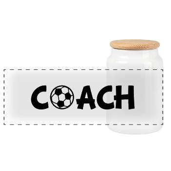 coach - Panorama Keksdose mit Holzdeckel - Weiß - Vorne