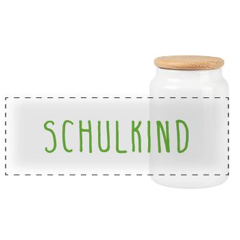 schulkind - Panorama Keksdose mit Holzdeckel - Weiß - Vorne