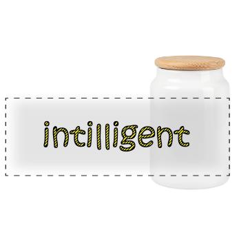 intelligent - Panorama Keksdose mit Holzdeckel - Weiß - Vorne