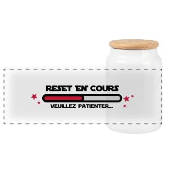 RESET en cours - Boîte à biscuits avec couvercle en bois - blanc - Devant
