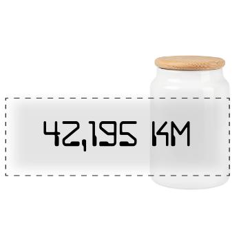 Marathon - Panorama Keksdose mit Holzdeckel - Weiß - Vorne