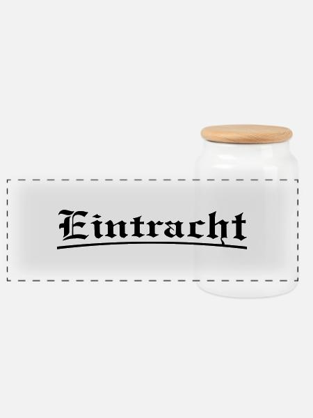 Eintracht 03 - Panorama Keksdose mit Holzdeckel - Weiß