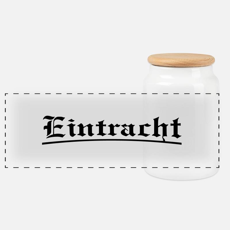 Eintracht 03 - Panorama Keksdose mit Holzdeckel - Weiß