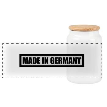 Made in Germany - Panorama Keksdose mit Holzdeckel - Weiß - Vorne
